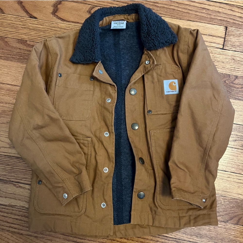 Carhartt Brown Jacket with Black Collar